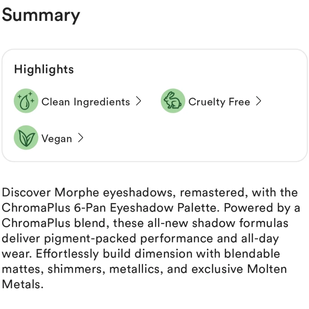 Morphe ChromaPlus 6-Pan Eyeshadow Palette 🎨 Shade: Rich Glitch ✨ 🆕